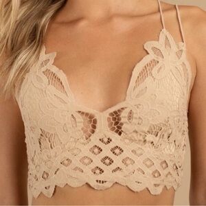 Free People Adella Longline Lace Bralette S/M